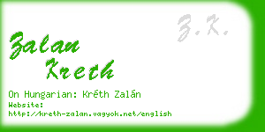 zalan kreth business card